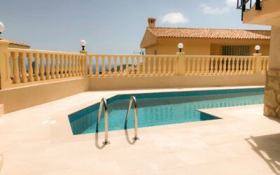 Splendid Rayleigh Scattering effect Swimming Pool in Finestrat Benidorm Alicante